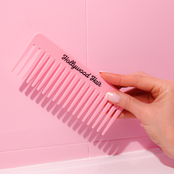 A wide comb for combing all types of hair