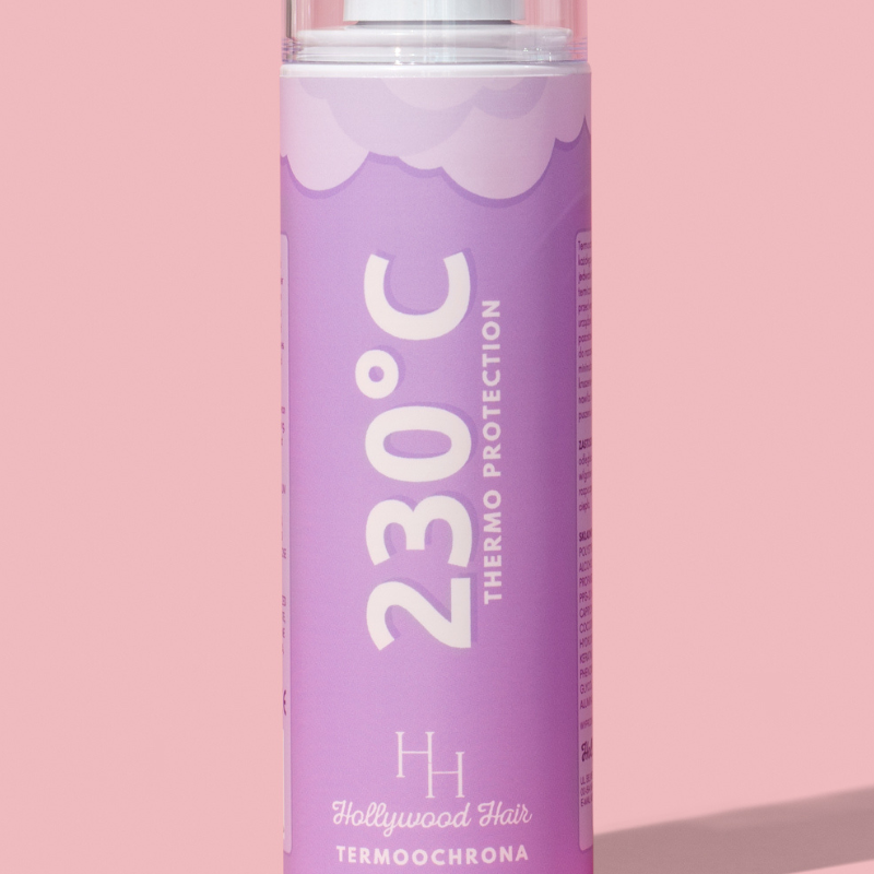 Spray protector térmico Hollywood Hair +230°C con seda y aceite de argán 200 ml