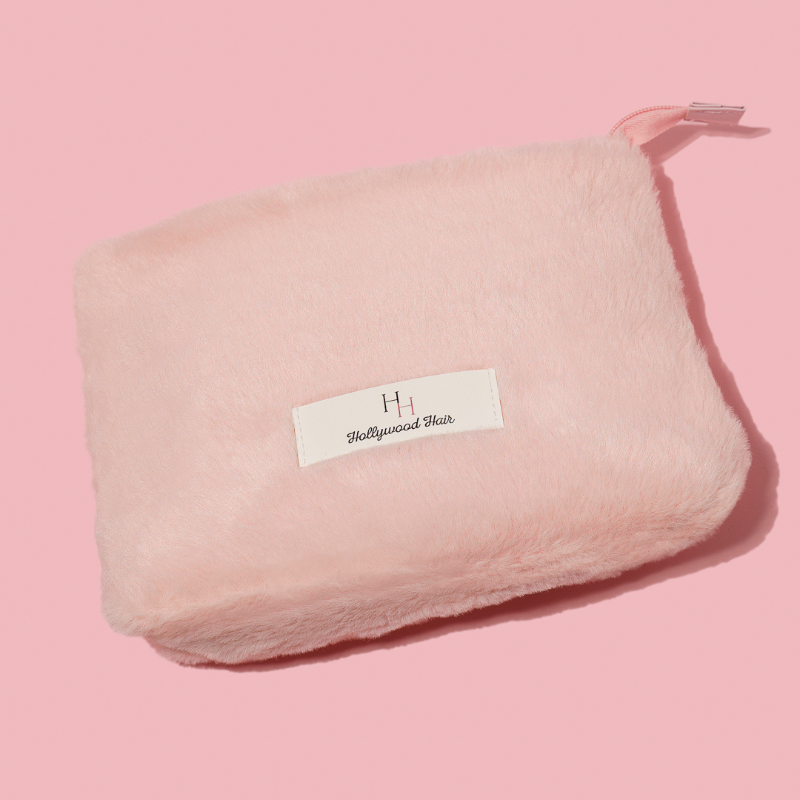 Limited plush cosmetic bag with the Hollywood Hair maxi logo