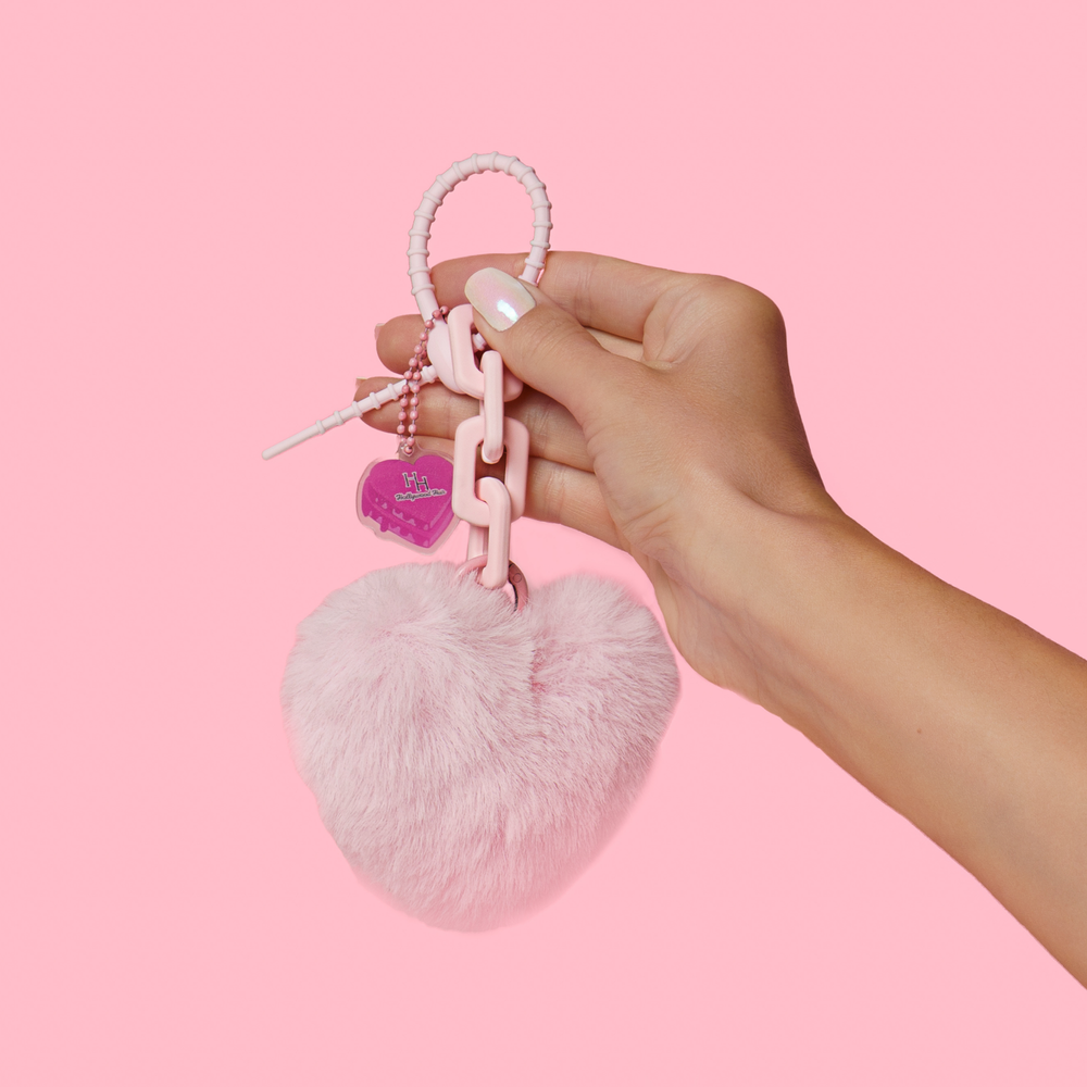 Heart-shaped plush keychain - Hollywood Hair