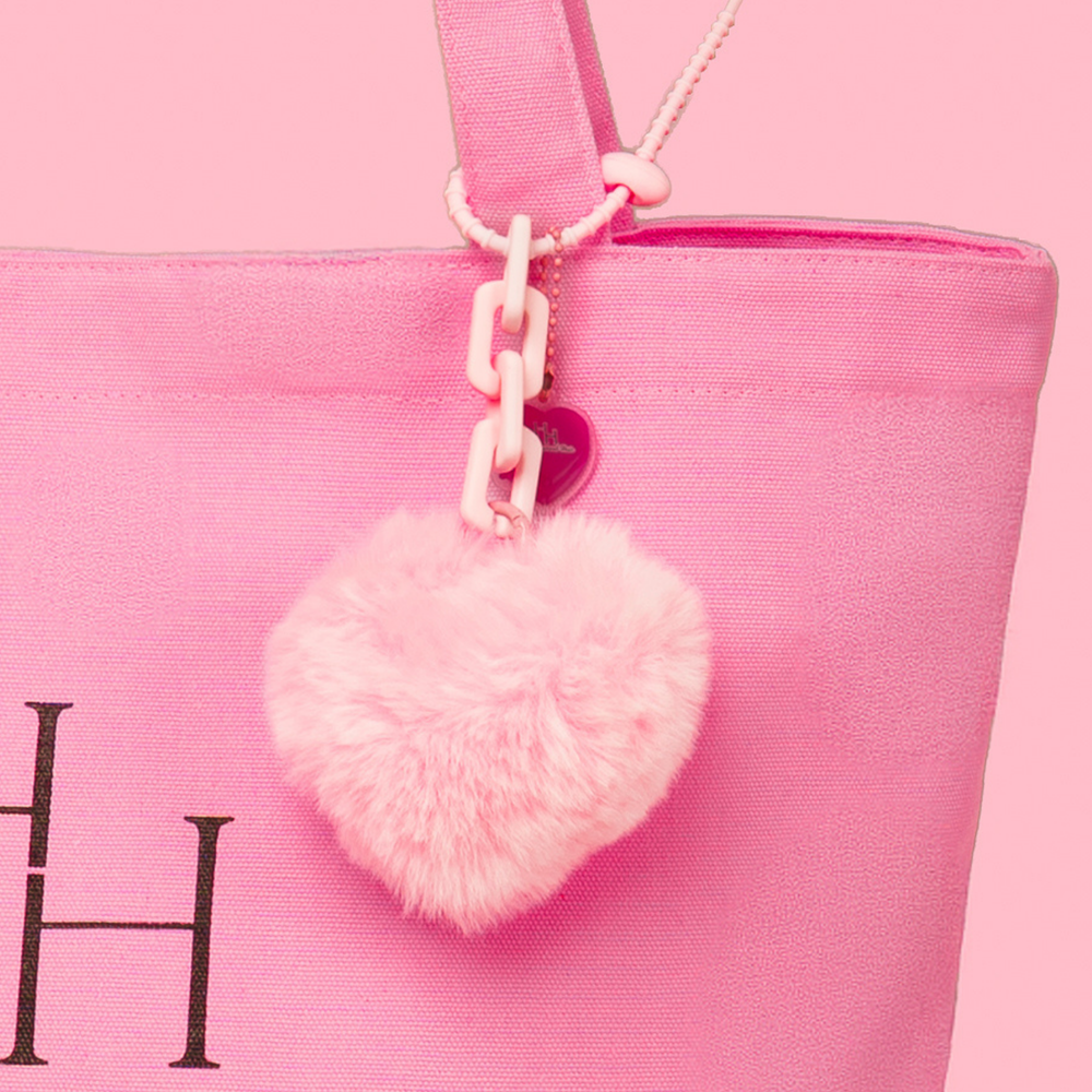 Heart-shaped plush keychain - Hollywood Hair