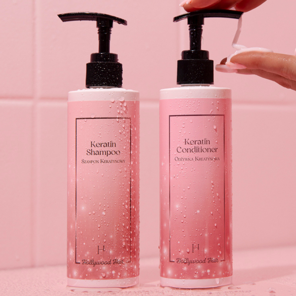 Acondicionador Hollywood Hair con Keratina Hidrolizada y Pantenol – Regeneración y Brillo 300 ml