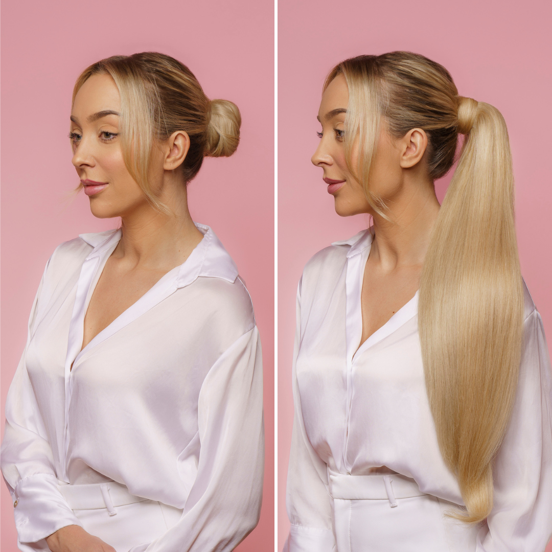 NATURAL PONY 50-70 CM #IVORY B LIGHT COOL BLONDE