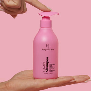 Set de queratina para reconstruir la estructura capilar Champú 250 ml + Acondicionador 250 ml