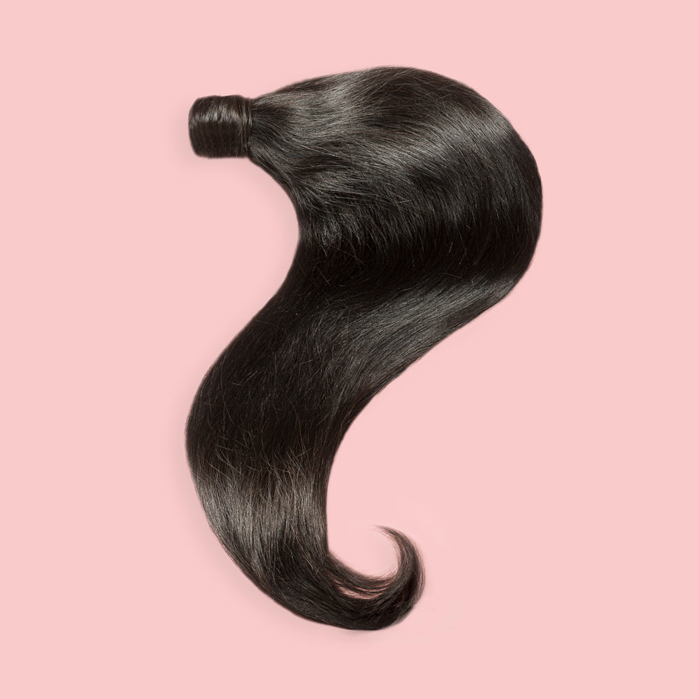 NATURAL PONY 50-70 CM #1B DEEP DARK BROWN