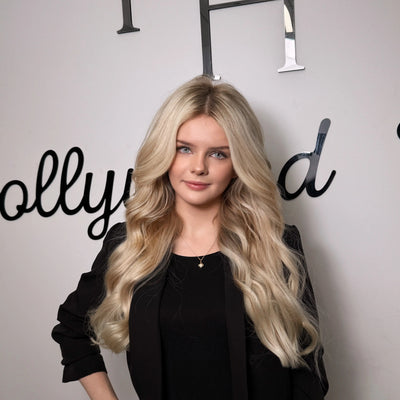 zdjęcie przedstawia Marlene - ekspertke przedłużania włosów i stylistke gwiazd w HollywoodHair