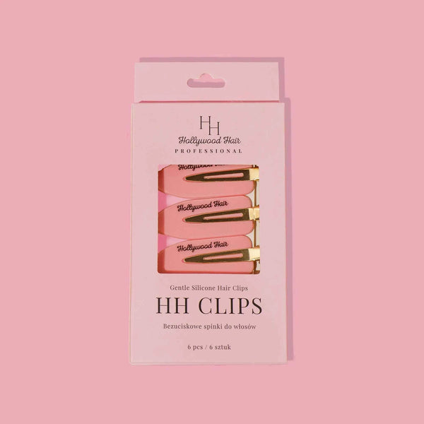 Hollywood Hair HH Clips – Silikonowe Spinki do Włosów Rose Gold (6 szt.)