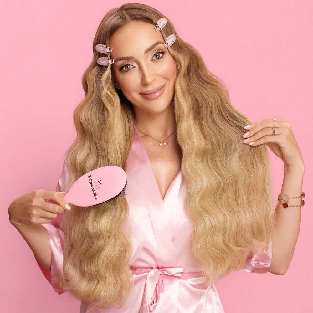 Hollywood Hair Smooth Pink Brush – Profesjonalna Szczotka Rozczesująca i Wygładzająca