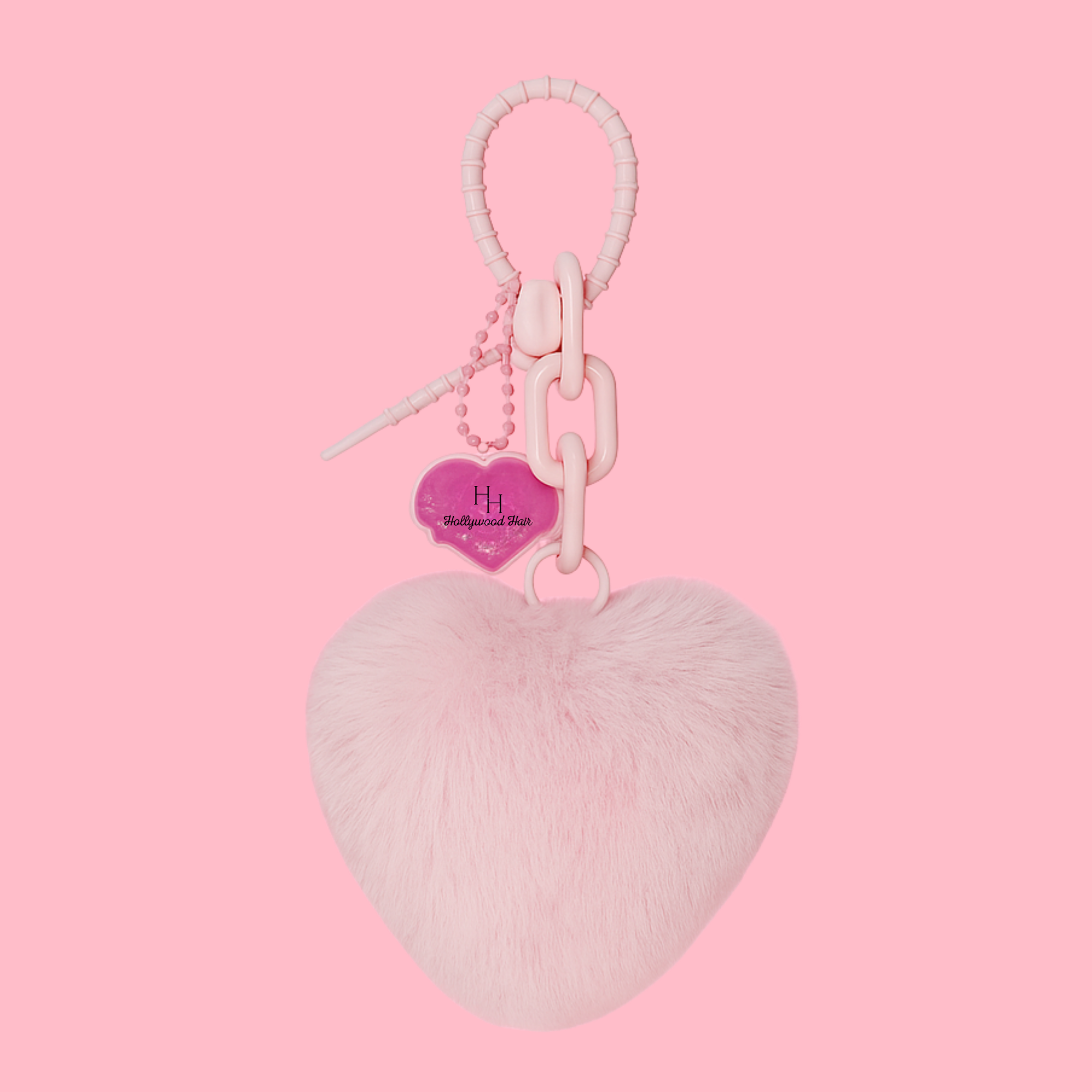 THE PINK TOUR POM KEYCHAIN — HOLLYWOOD HAIR